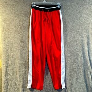 M Red bell bottom jogging pant